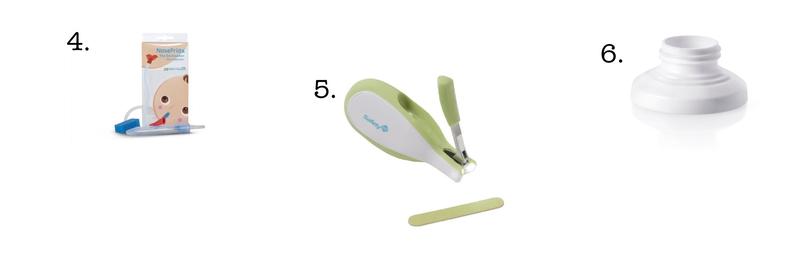 First year baby stuff we like: Nose Freida, Nail clippers with light, Tommee Tippee bottle adapter