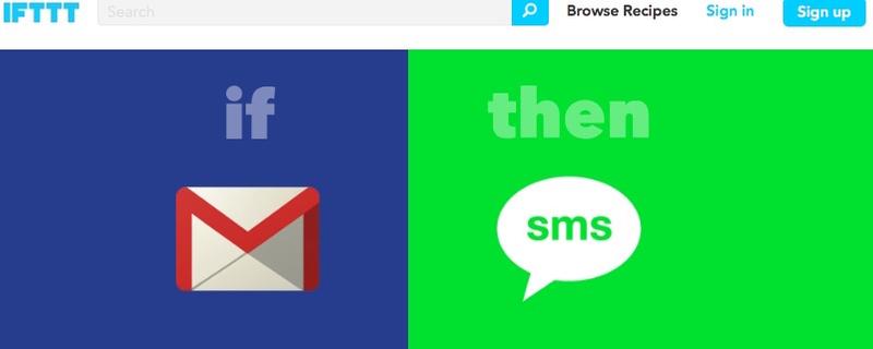 IFTTT - Send an SMS when a new GMail is from a specific email address