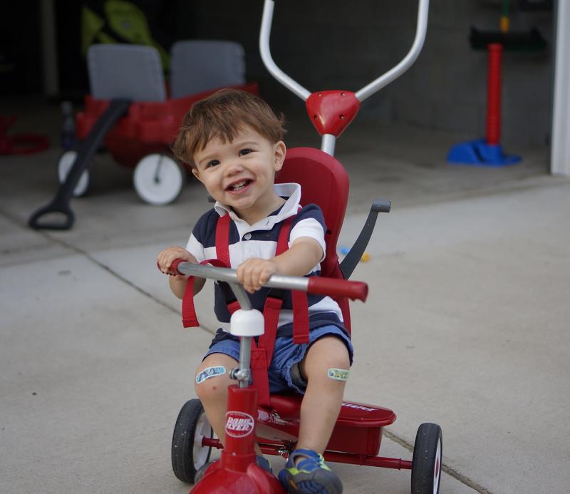 Max at 18 Months on his Radio Flyer Tricycle via @stitchesandpress