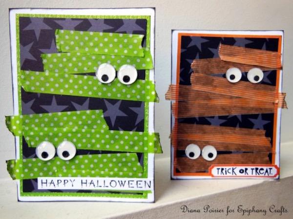 It's Getting Spooky - Simple Card Making Ideas for Kids via @stitchesandpress