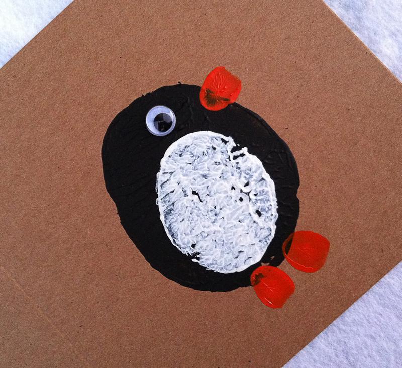 Potato Penguin Card - Simple Card Making Ideas for Kids via @stitchesandpress