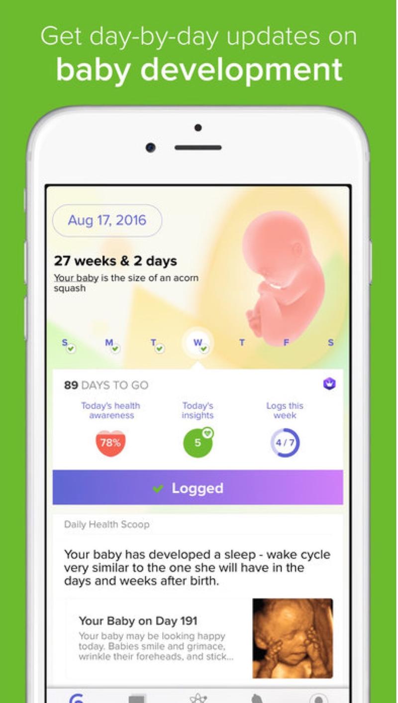Best gifts for your pregnant friend - Glow pregnancy tracker app